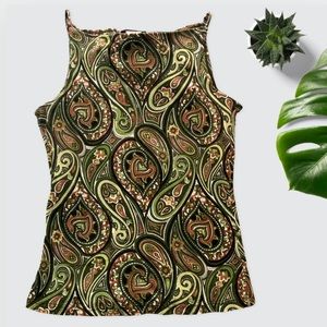 Y2K Whimsigoth 2000s Paisley Shirt